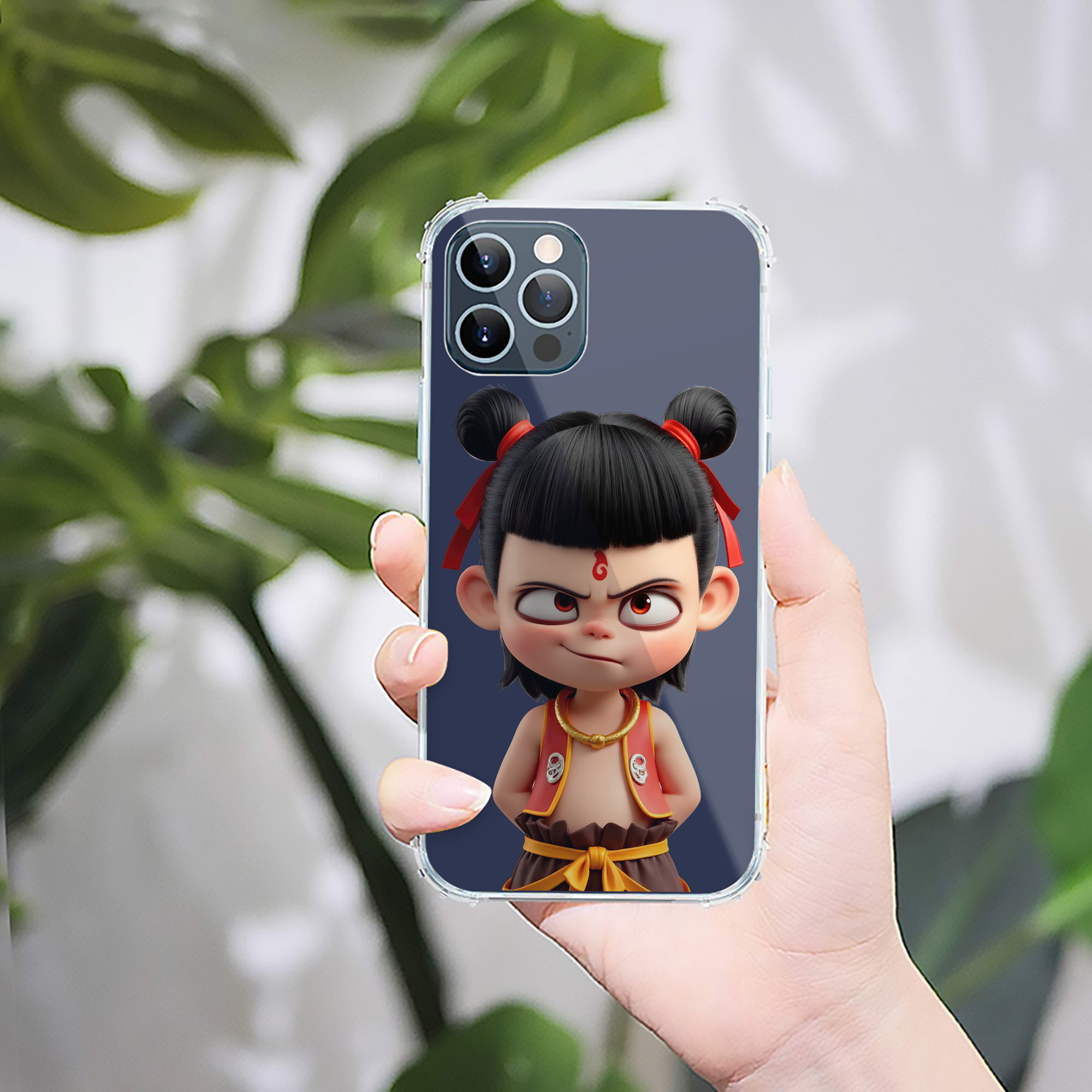 （画像用） Ne Zha 2 ナタ 魔童の大暴れ 【iPhone 12シリーズ対応】透明スマホケース（クリアソフトケース）